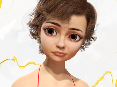 Toon Girl Female Character Modelo 3D