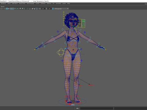 Toon Girl Female Character Modelo 3D