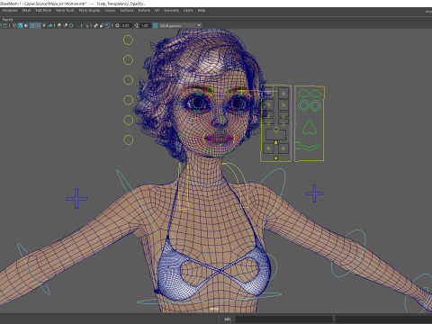 Toon Girl Female Character Modelo 3D