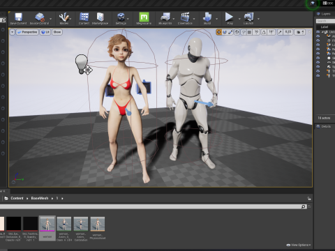 Toon Girl Female Character Modelo 3D