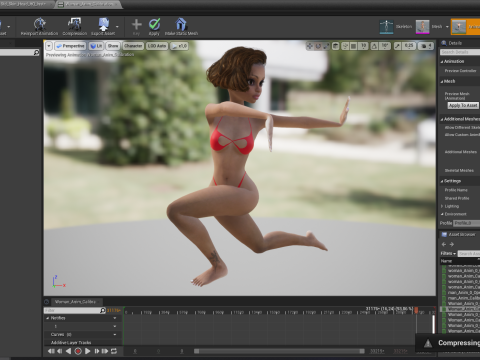 Afro American Female Character Toon 3D 模型