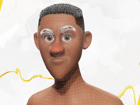 Versatile Beauty 3D Afro-American Male Character Rigged 3D Model