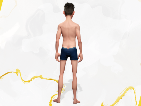 Base mesh Young Male Modello 3D