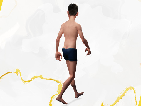 Base mesh Young Male Modello 3D