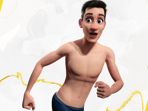 Base mesh Young Male Modello 3D