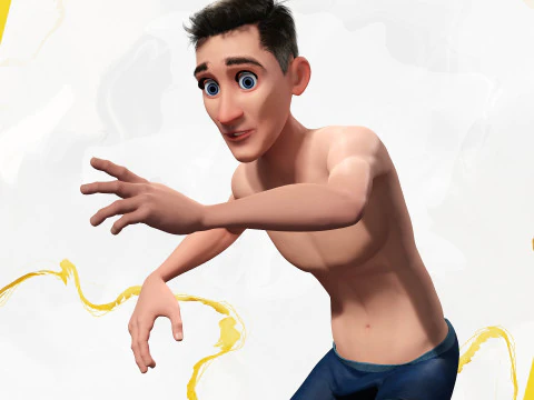 Base mesh Young Male 3D Model