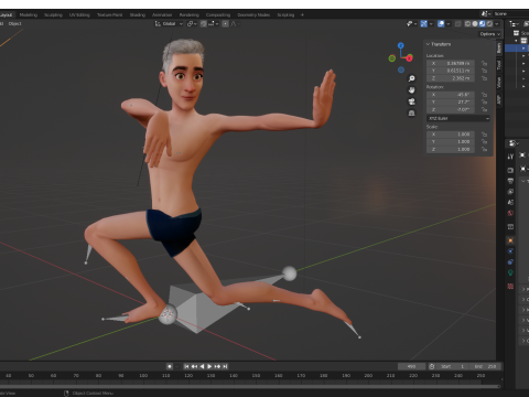 Base mesh Young Male Modello 3D
