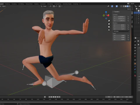 Base mesh Young Male 3D Model
