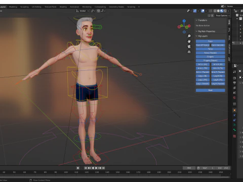 Base mesh Young Male 3D Model