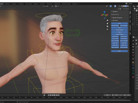 Base mesh Young Male 3D Model