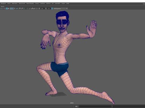 Base mesh Young Male Modello 3D