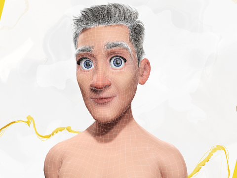 Base mesh Young Male Modello 3D