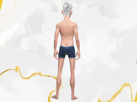 Base mesh Young Male 3D Model