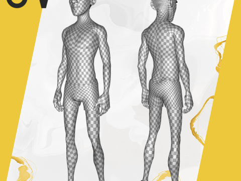Base mesh Young Male Modello 3D