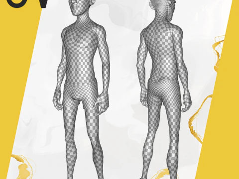 Base mesh Young Male 3D Model