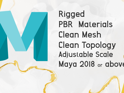 Cute Young Woman Red 3D Model