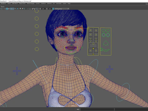 Leuke Jonge Vrouw Rood 3D Model