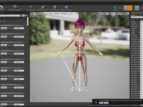 Leuke Jonge Vrouw Rood 3D Model