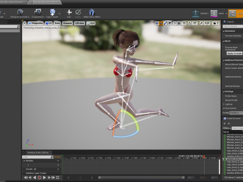 Stylized Cute Woman Model 3D