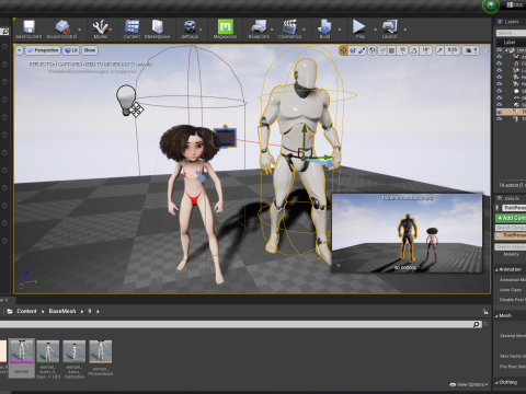 Stylized Girl Curly Hair Female Low-Poly 3Dモデル