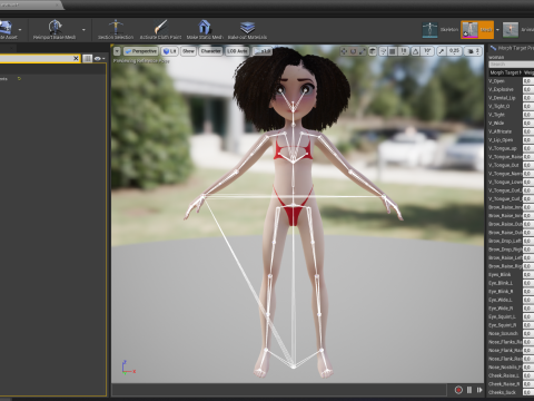 Stylized Girl Curly Hair Female Low-Poly 3Dモデル