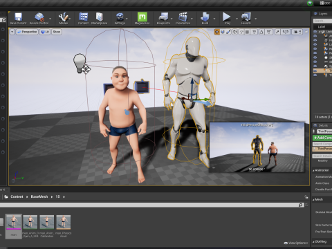 Man Model Fat Boy Stylized Male Cartoon 3D Модель