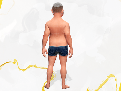 Man Model Fat Boy Stylized Male Cartoon 3D Модель