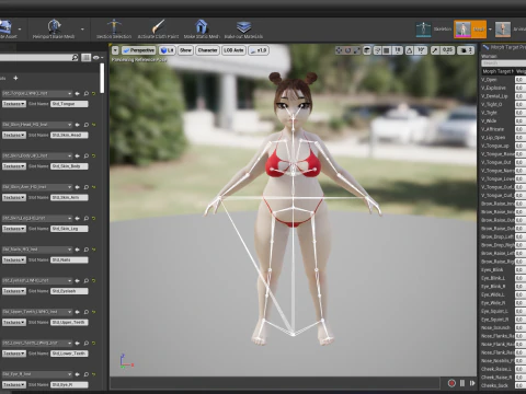 Fat Woman Stylized Girl Cartoon 3D Model
