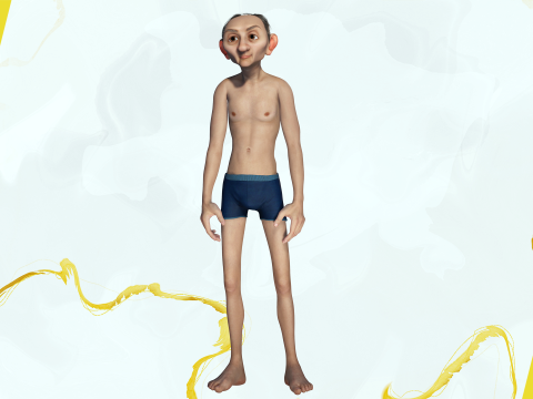 Old Man Grandfather Stylized Male Cartoon 3D 模型