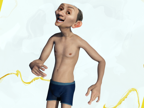 Old Man Grandfather Stylized Male Cartoon 3D 模型
