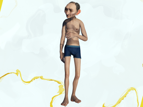 Old Man Grandfather Stylized Male Cartoon 3D 模型