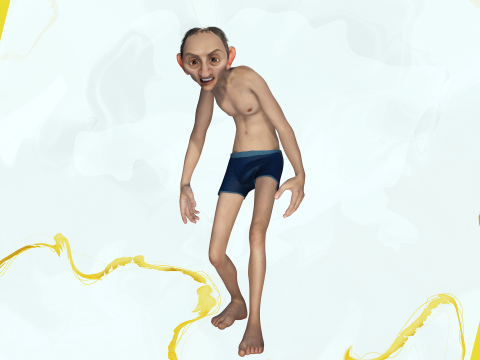 Old Man Grandfather Stylized Male Cartoon 3D 模型