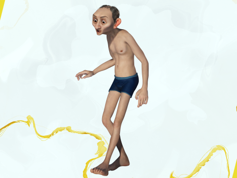 Old Man Grandfather Stylized Male Cartoon 3D 模型
