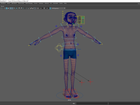 Old Man Grandfather Stylized Male Cartoon 3D 模型
