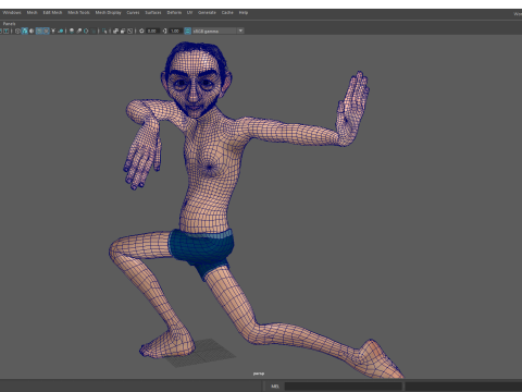 Old Man Grandfather Stylized Male Cartoon 3D 模型