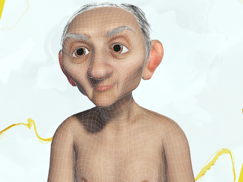 Old Man Grandfather Stylized Male Cartoon 3D 模型