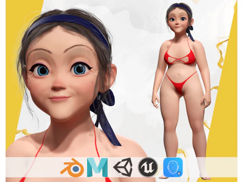 Yaşlı Kadın Karikat&uuml;r B&uuml;y&uuml;kanne Yaşlı 3D Model