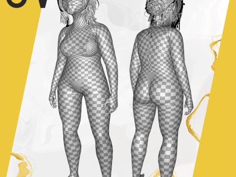 Old Woman Cartoon Grandma Elderly Modello 3D