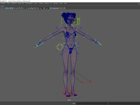 Asi&aacute;tica Eleg&acirc;ncia Menina Mulher Japonesa Coreana Chinesa Modelo 3D