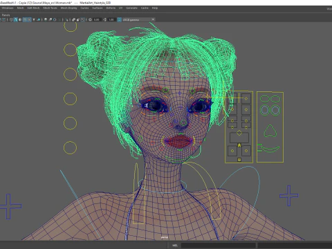 Asi&aacute;tica Eleg&acirc;ncia Menina Mulher Japonesa Coreana Chinesa Modelo 3D