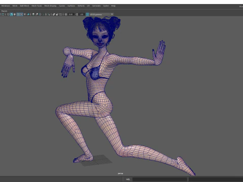 Asi&aacute;tica Eleg&acirc;ncia Menina Mulher Japonesa Coreana Chinesa Modelo 3D
