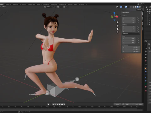 Asian Girl Woman Japanese Korean Chinese 3D Model