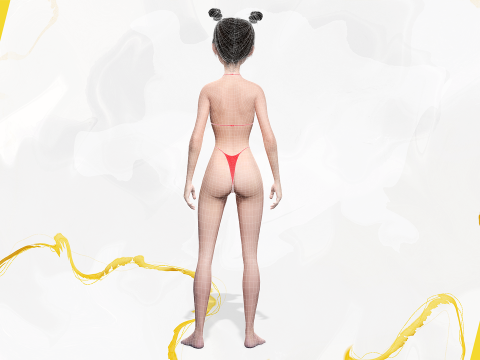 Asian Girl Woman Japanese Korean Chinese Modello 3D