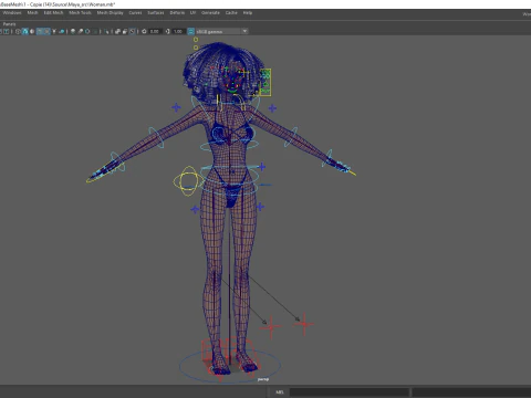 Afro American Female Character African 3D Model