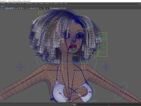 Afro American Female Character African 3D Model