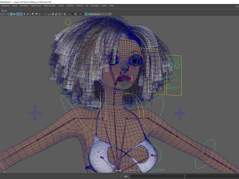 Afro American Female Character African 3D Model