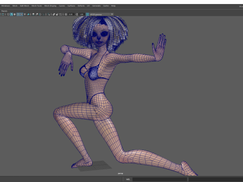 Afro American Female Character African 3D Model