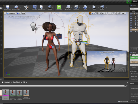 Afro American Female Character African 3D Model