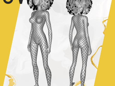 Afro American Female Character African 3D Model