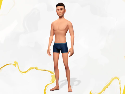 Base Mesh Body Character of Man 3D Model